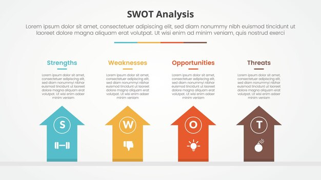 SWOT Business Framework Strategic Template Infographic for Slide Presentation – Free Download