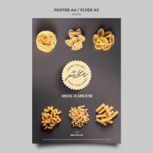 Pasta Shop Poster Template – Free Stock Photo for You to Download