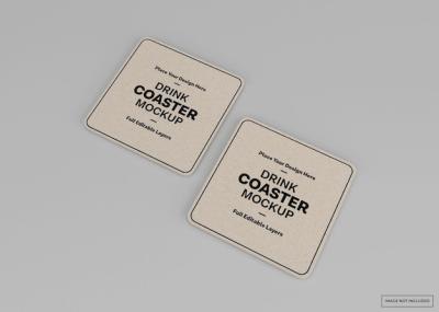 Isolated Rendering of Drink Coaster Mockup – Free Download