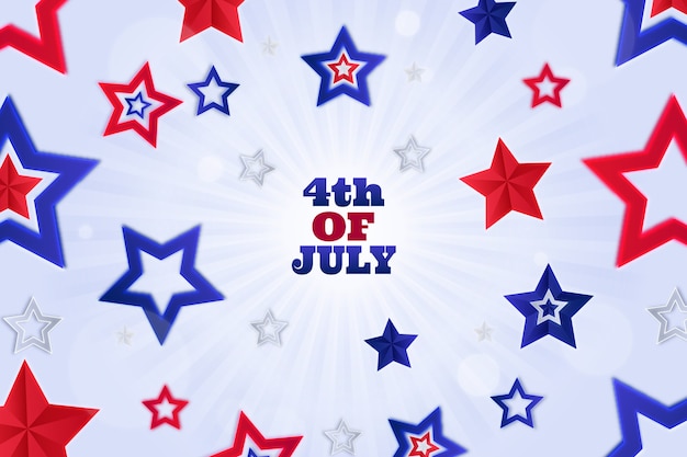 4th of July Background with Star Shapes – Free to Download