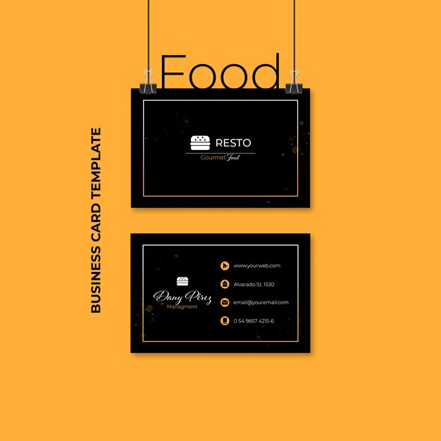 Delicious Food Business Card Template – Free to Download