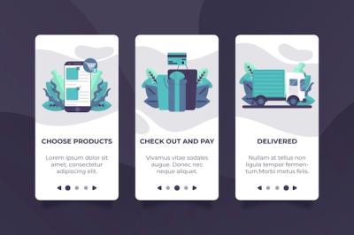 Online Onboarding App Design – Free Download of Vector Template