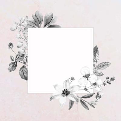 Beautiful Blank Square Floral Frame Design – Free Download