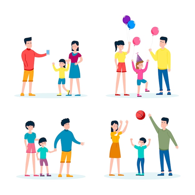 Quality Vector Templates of Family Spending Time Together – Free Download