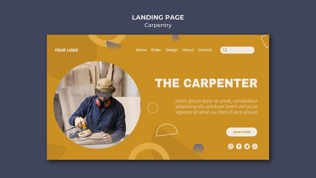 Carpenter Ad Landing Page Template – Free Download