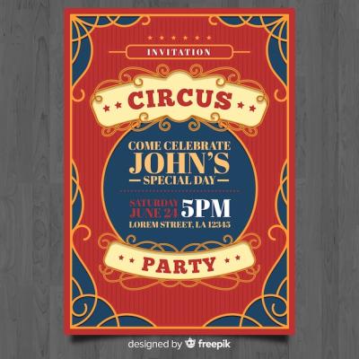 Circus Invitation Card – Free Download