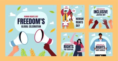 Instagram Post Templates for Human Rights Day Celebration – Free Download