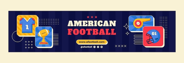 Hand Drawn American Football Twitch Banner Template – Download Free Stock Photo