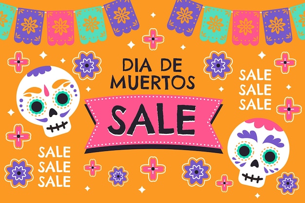 Dia de Muertos Sale Background – Free Download