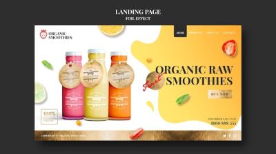 Organic Smoothies Template Landing Page – Free Download