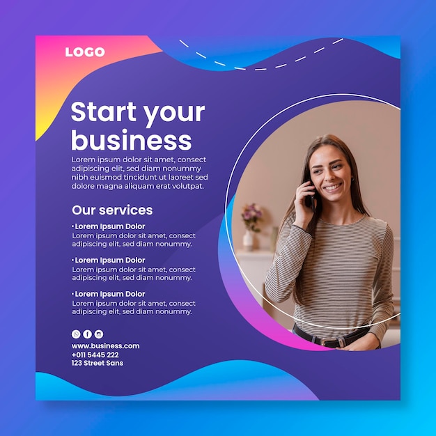 Squared Flyer Template for Business – Free Download