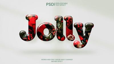 Realistic 3D Christmas Text Effect PSD Template – Free Download