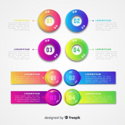 Glossy Plastic Infographic Element Collection – Free Download