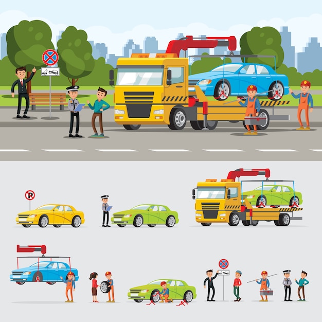 Car Evacuation Concept – Free Stock Photo for Download