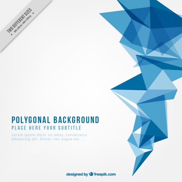 Polygonal White Background with Blue Shapes – Free Download