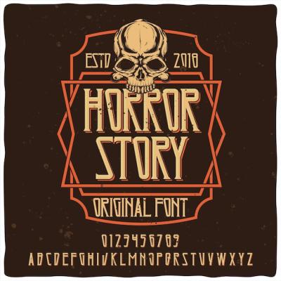 Horror Story Vintage Alphabet Typeface – Free Stock Photo for Download