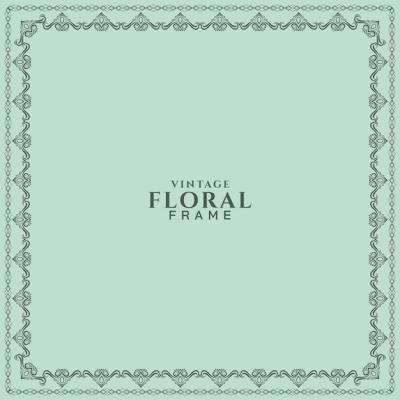 Elegant Ethnic Vintage Floral Frame Background – Free Download