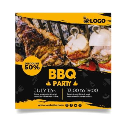 BBQ Party Flyer Template – Download Free Stock Photo