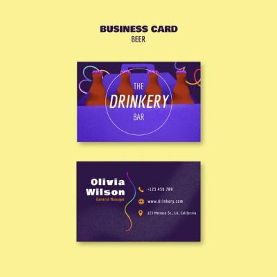 Beer Day Celebration Business Card Template – Free Download