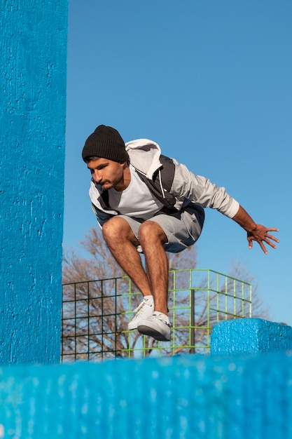 Fit Man Jumping Outdoors – Free Stock Photo, Download Free