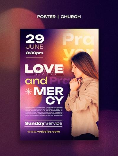 Church Service Poster Template – Free to Download