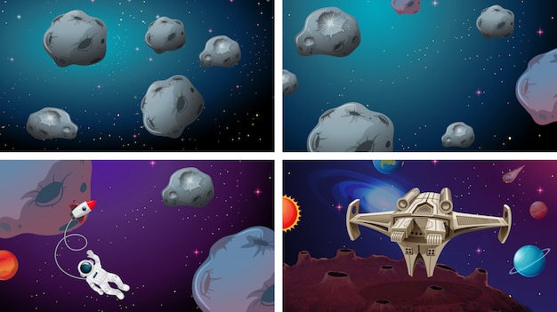 Stunning Space Scene Set or Background – Free Download