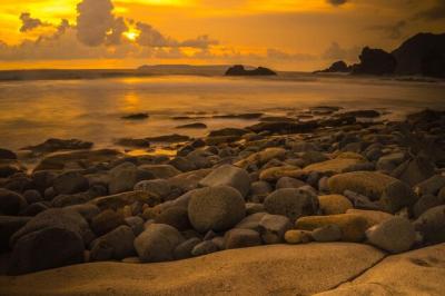 Stunning Sunset at Papuma Beach, Jember, East Java, Indonesia – Free Stock Photo Download