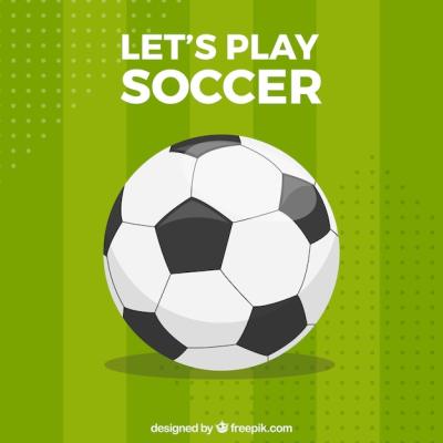 Soccer Ball Background in Flat Style – Free Download