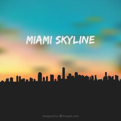 Miami USA Skyline Vector Template – Free Download