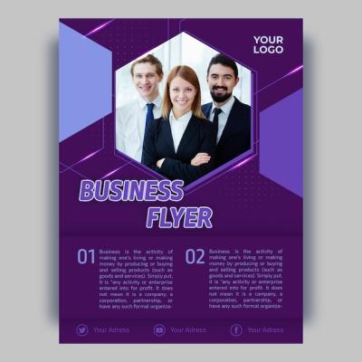 Business Flyer Template Featuring Stunning Photos – Free Download