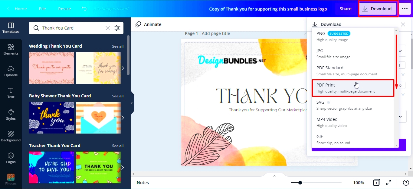 How to Print from Canva in 4 Quick Steps Design Bundles