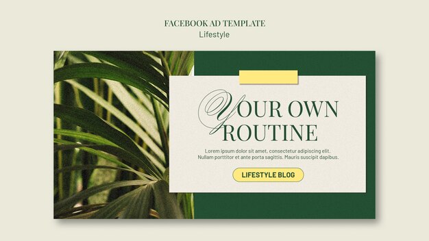 Flat Design Nature Lifestyle Facebook Template – Free Download