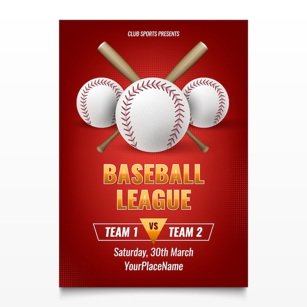 Baseball Template Design for Creative Projects – Free Download