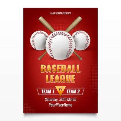 Baseball Template Design for Creative Projects – Free Download