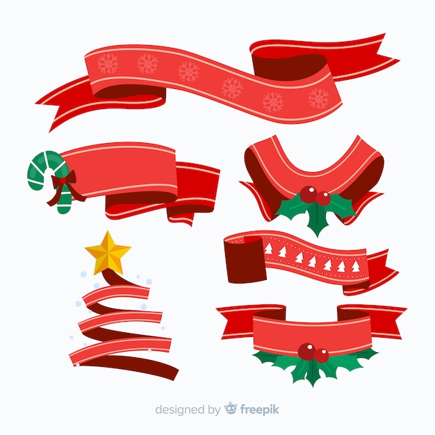 Lovely Christmas Ribbon Collection – Free Download