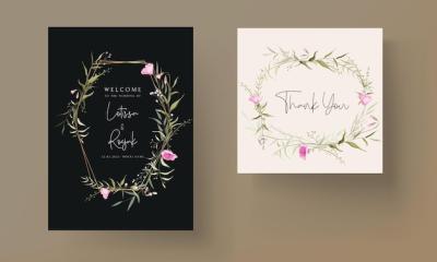 Elegant Wildflower Wedding Invitation Card Template – Free Download