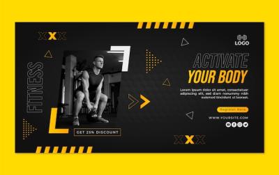 Creative Gym Facebook Post Template Design – Free Download