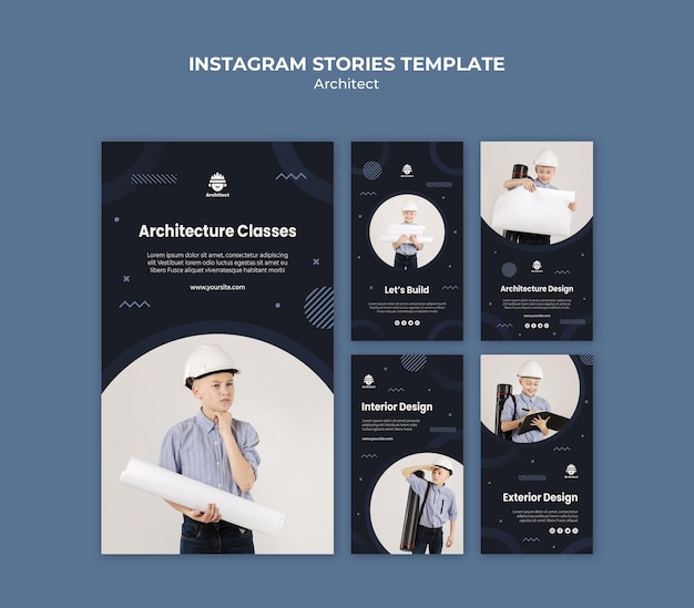 Instagram Stories Template for Architect Careers – Free Download