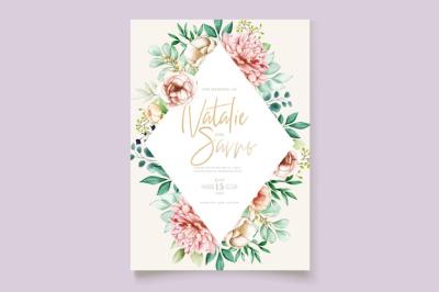 Hand Drawn Floral Wedding Card Set – Free Download