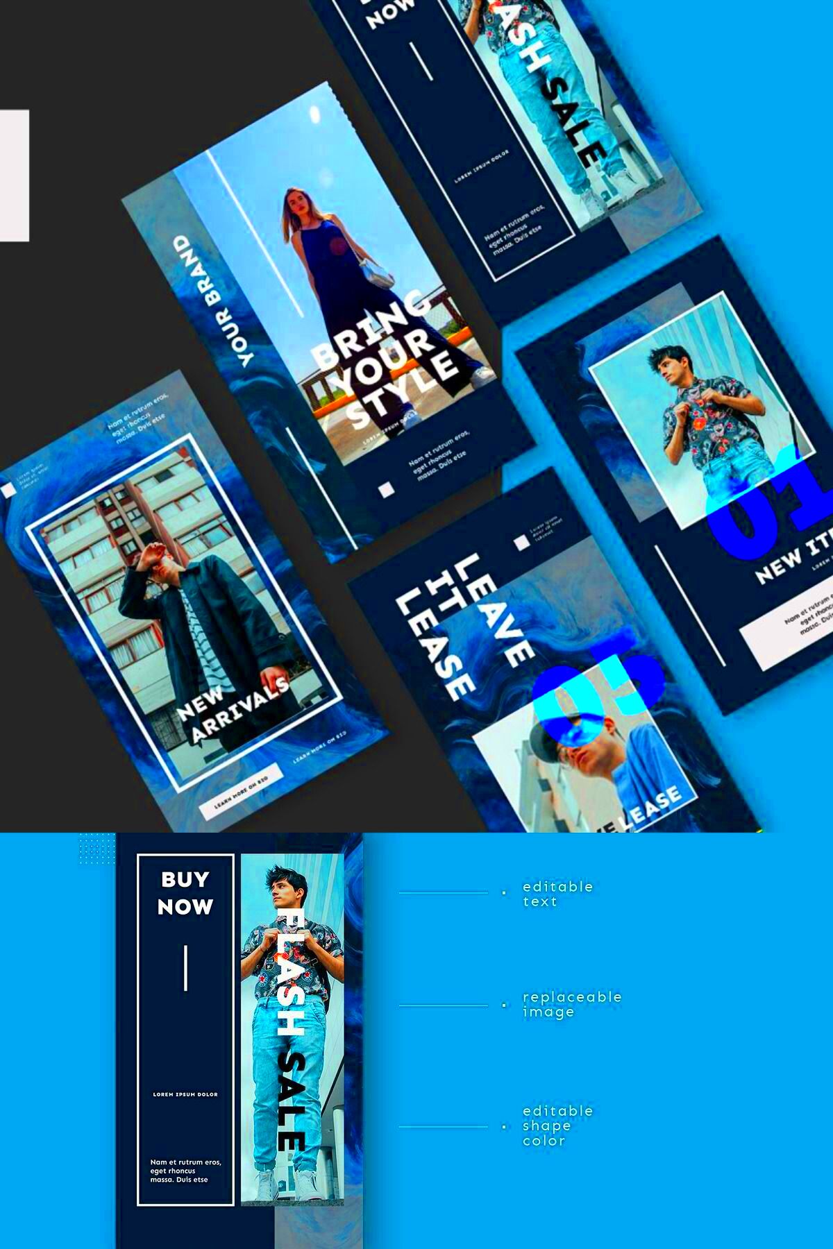 Instagram Story Template Graphic design tutorials photoshop Graphic 