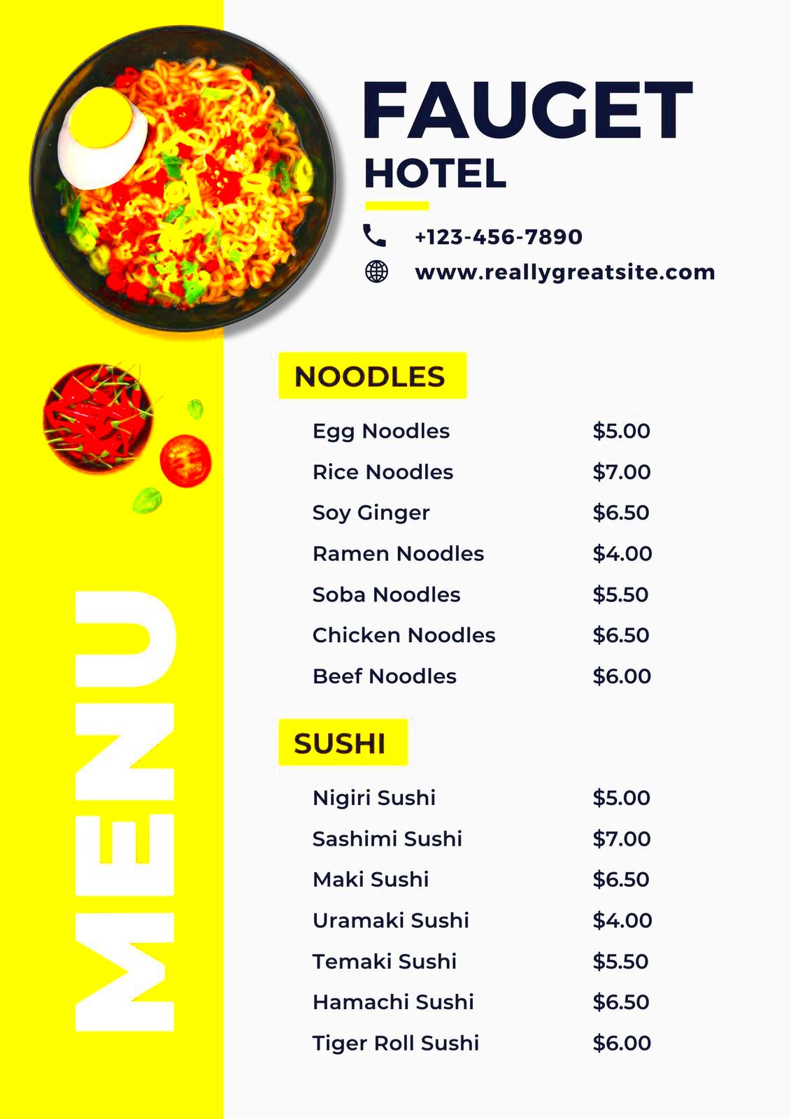 Format Menu Design