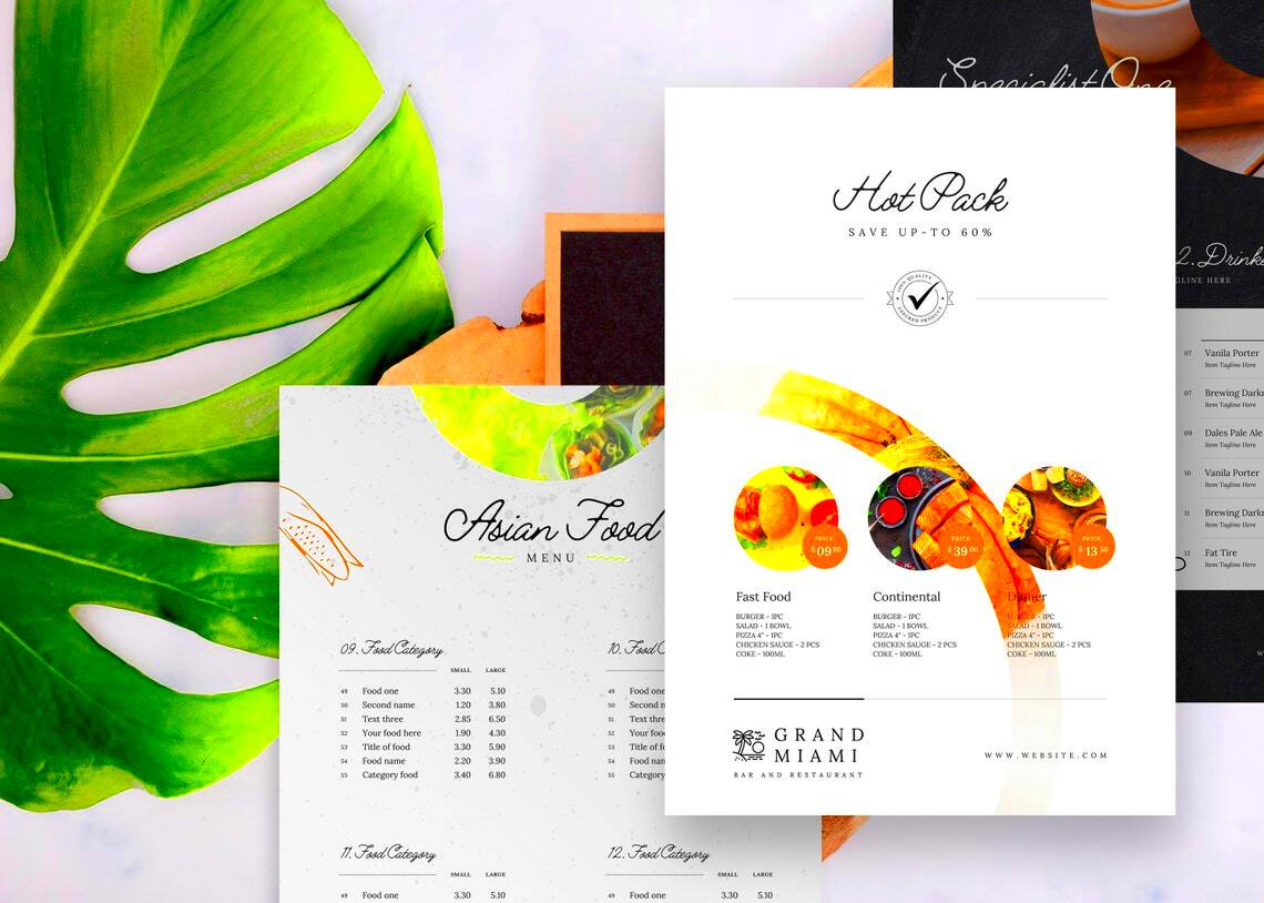 Canva Restaurant Food Menu Template Coffee Shop Bar Menu Editable 