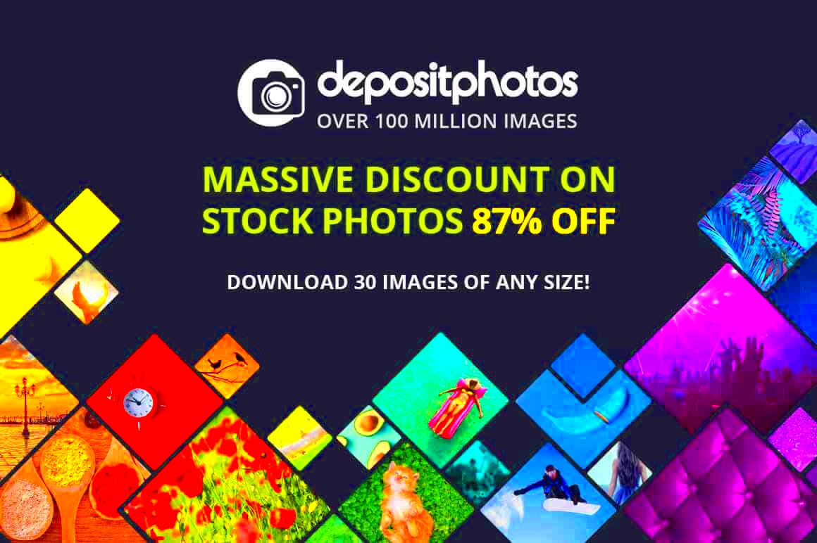 Choose 30 Photos of Any Size from Depositphotos for only 19 Only 