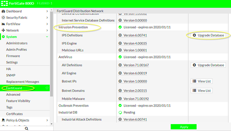 Technical Tip How to downgrade or rollback IPS en Fortinet Community