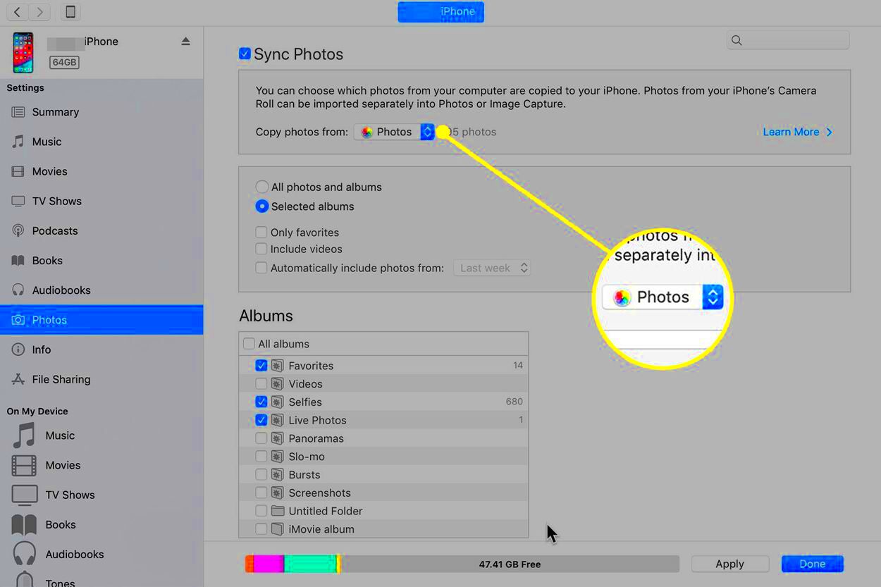 How to Sync Photos to iPhone