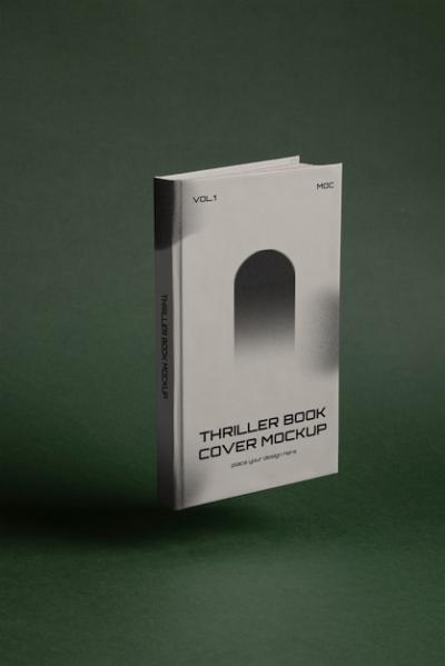 Thriller Book Cover Mockup Design – Free Download Stock Photo