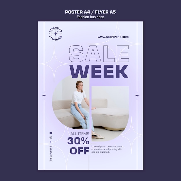 Vertical Poster Template for Fashion Sale – Free Download