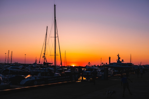 A Beautiful Sunset in a Coastal City – Free Stock Photo, Download for Free