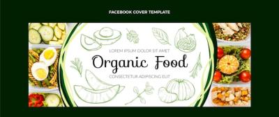 Hand Drawn Food Facebook Cover Template for Free Download