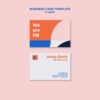 E-wallet Business Card Design Template – Free Download